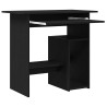 Bureau chêne noir 80x45x74 cm bois d'ingénierie 