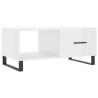 Table basse Blanc brillant 90x50x40 cm Bois d'ingénierie 