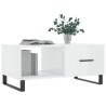 Table basse Blanc brillant 90x50x40 cm Bois d'ingénierie 