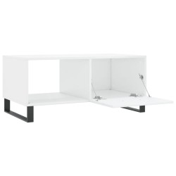 Table basse Blanc brillant 90x50x40 cm Bois d'ingénierie 