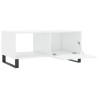 Table basse Blanc brillant 90x50x40 cm Bois d'ingénierie 