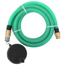 Tuyau d'aspiration avec raccords en laiton vert 1,1" 7 m PVC 