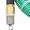 Tuyau d'aspiration avec raccords en laiton vert 1,1" 7 m PVC 