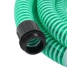 Tuyau d'aspiration avec raccords en laiton vert 1,1" 7 m PVC 