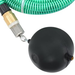 Tuyau d'aspiration avec raccords en laiton vert 1,1" 7 m PVC 