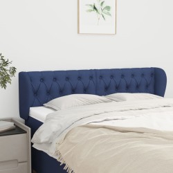 Tête de lit avec oreilles Bleu 147x23x78/88 cm Tissu 