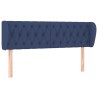 Tête de lit avec oreilles Bleu 147x23x78/88 cm Tissu 