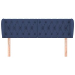 Tête de lit avec oreilles Bleu 147x23x78/88 cm Tissu 