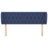 Tête de lit avec oreilles Bleu 147x23x78/88 cm Tissu 