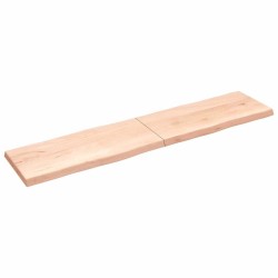 Dessus de table bois massif non traité bordure assortie 