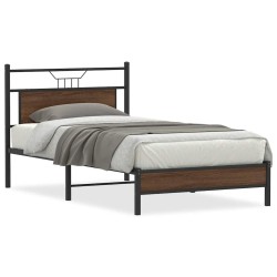 Cadre de lit sans matelas chêne marron 100x200 cm 