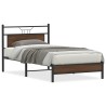 Cadre de lit sans matelas chêne marron 100x200 cm 