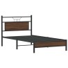 Cadre de lit sans matelas chêne marron 100x200 cm 