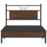 Cadre de lit sans matelas chêne marron 100x200 cm 