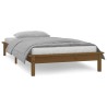 Cadre de lit à LED sans matelas 75x190 cm bois massif 