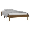 Cadre de lit à LED sans matelas 75x190 cm bois massif 