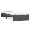 Cadre de lit sans matelas gris bois massif 75x190 cm 