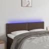 Tête de lit à LED Marron 144x5x78/88 cm Similicuir 