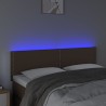 Tête de lit à LED Marron 144x5x78/88 cm Similicuir 