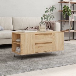 Table basse chêne sonoma 102x44,5x50 cm bois d'ingénierie 