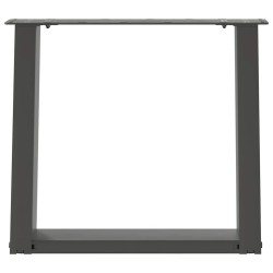 Pieds de table basse en U, 2 pièces, anthracite, 50 x (42-43) cm, acier 
