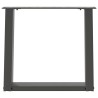 Pieds de table basse en U, 2 pièces, anthracite, 50 x (42-43) cm, acier 