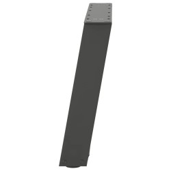 Pieds de table basse en U, 2 pièces, anthracite, 50 x (42-43) cm, acier 