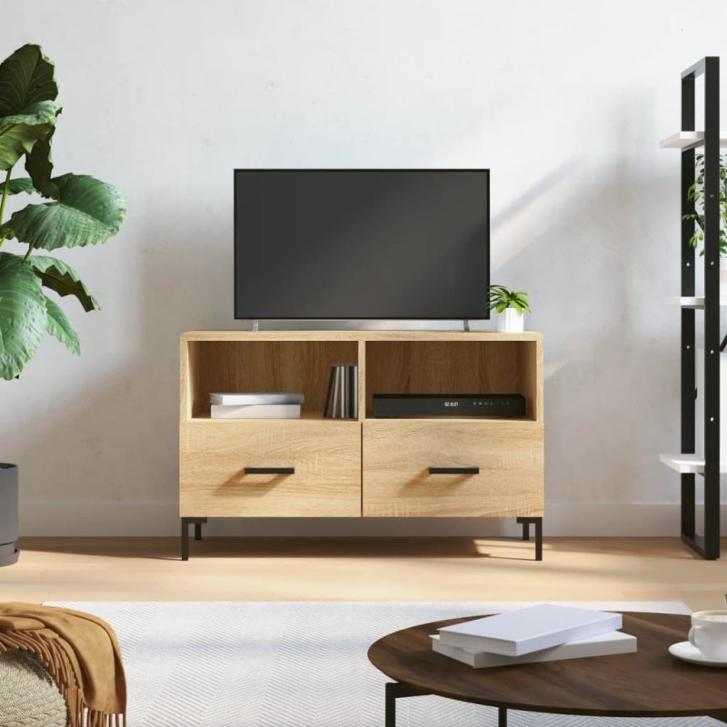 Meuble TV Chêne sonoma 80x36x50 cm Bois d'ingénierie Meuble TV Chêne sonoma 80x36x50 cm Bois d'ingénierie