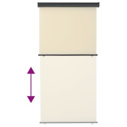 Auvent latéral de balcon 122x250 cm Crème 