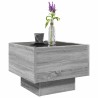 Table d'appoint et LED sonoma gris 40x40x30cm bois d'ingénierie 