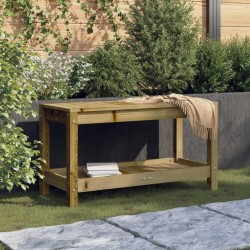 Banc de jardin 82,5x35x45 cm bois de pin imprégné 