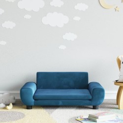 Canapé pour enfants bleu 70x45x33 cm velours 