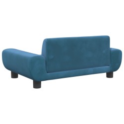 Canapé pour enfants bleu 70x45x33 cm velours 