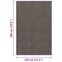 Paillasson touffeté 120x180 cm Marron foncé 
