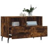 Meuble TV Chêne fumé 80x36x50 cm Bois d'ingénierie 