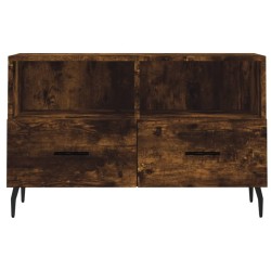 Meuble TV Chêne fumé 80x36x50 cm Bois d'ingénierie 