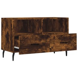 Meuble TV Chêne fumé 80x36x50 cm Bois d'ingénierie 