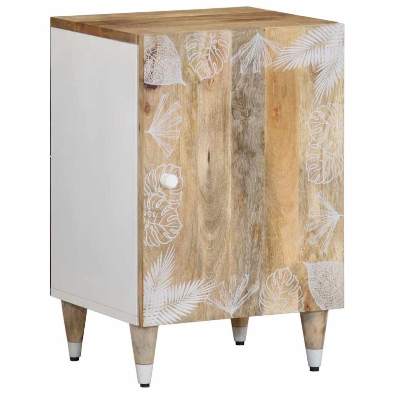 Armoire de salle de bain 38x33,5x58 cm bois massif de manguier 