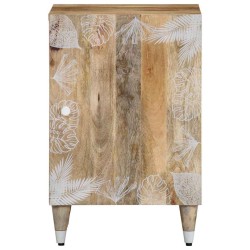 Armoire de salle de bain 38x33,5x58 cm bois massif de manguier 