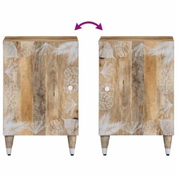 Armoire de salle de bain 38x33,5x58 cm bois massif de manguier 