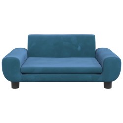 Lit pour chien bleu 70x45x33 cm velours 