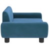 Lit pour chien bleu 70x45x33 cm velours 