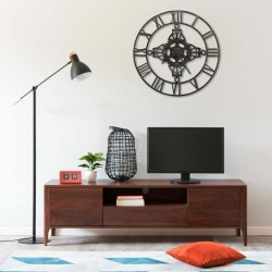 Horloge murale Argenté 78 cm Métal 
