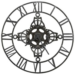 Horloge murale Argenté 78 cm Métal 