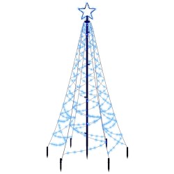 Sapin de Noël avec piquet Bleu 200 LED 180 cm 