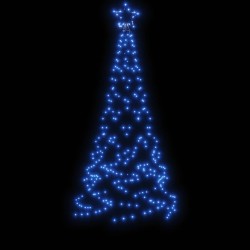 Sapin de Noël avec piquet Bleu 200 LED 180 cm 