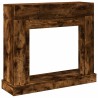 Cadre de cheminée chêne fumé 100x30x87,5 cm bois d'ingénierie 