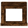 Cadre de cheminée chêne fumé 100x30x87,5 cm bois d'ingénierie 