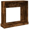 Cadre de cheminée chêne fumé 100x30x87,5 cm bois d'ingénierie 