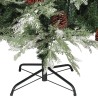 Sapin de Noël avec pommes de pin Vert et blanc 120 cm PVC et PE 